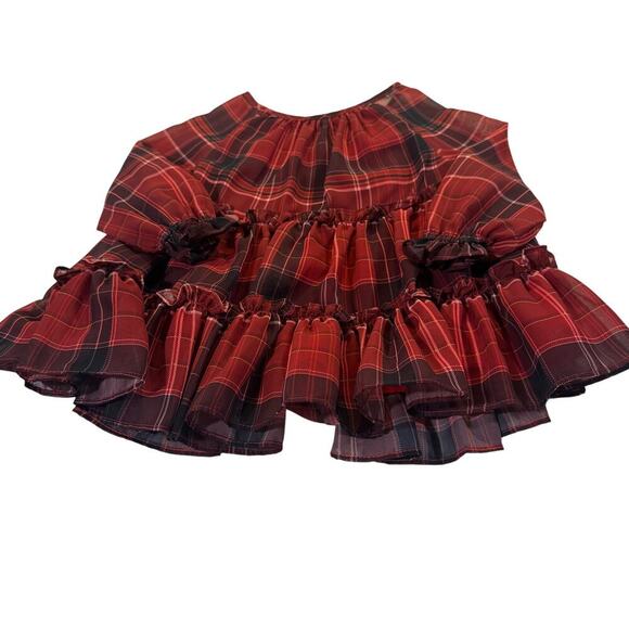 Pippa & Julie Toddler Girl 2T Red Plaid Blouse - Picture 1 of 6